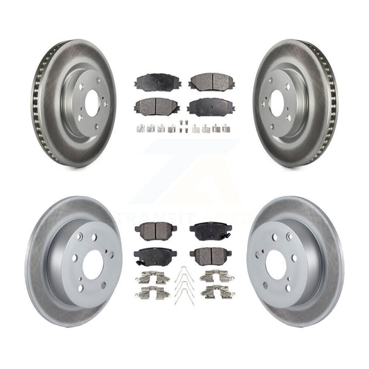 [Avant + Arrière] Kit de disque (revêtu) et plaquette (semi-métallique) de frein pour 2010 Toyota Matrix XRS KGF-100954