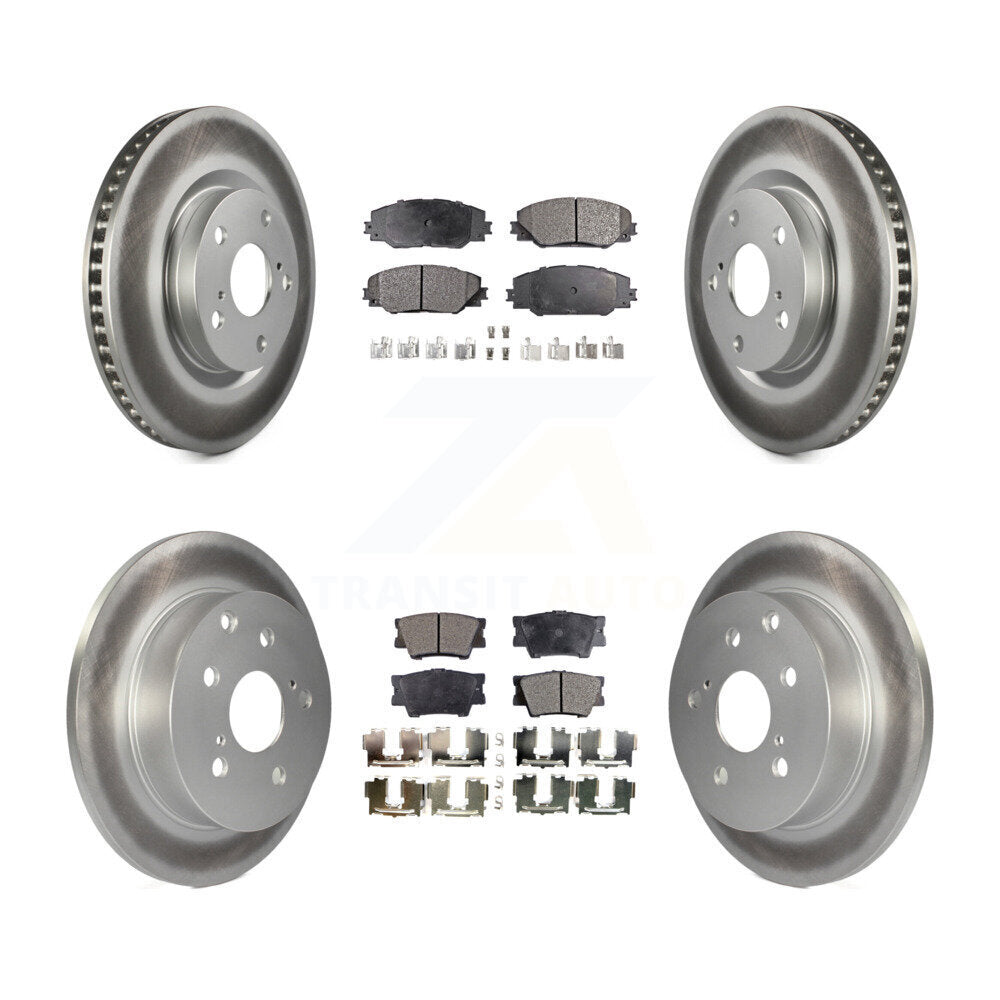 [Avant + Arrière] Kit de disque (revêtu) et plaquette (semi-métallique) de frein pour Toyota RAV4 KGF-100955