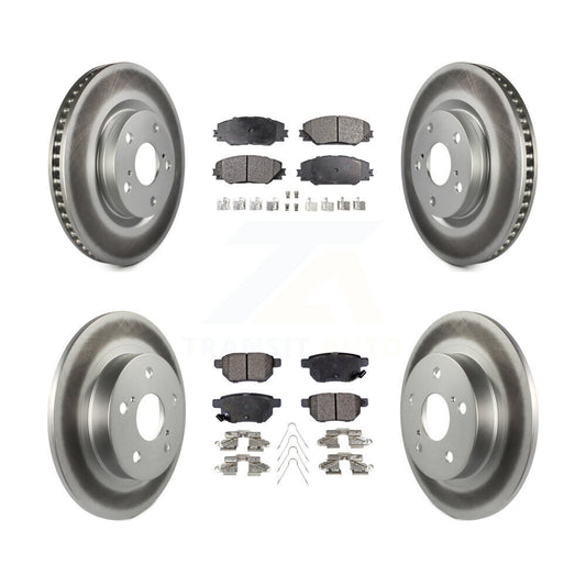 [Avant + Arrière] Kit de disque (revêtu) et plaquette (semi-métallique) de frein pour 2011-2016 Scion tC KGF-100958