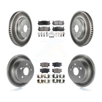 [Avant + Arrière] Kit de disque (revêtu) et plaquette (semi-métallique) de frein pour Toyota Camry Lexus ES350 Avalon KGF-100959