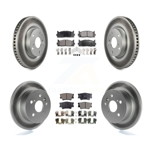 [Avant + Arrière] Kit de disque (revêtu) et plaquette (semi-métallique) de frein pour Toyota Camry Lexus ES350 Avalon KGF-100959