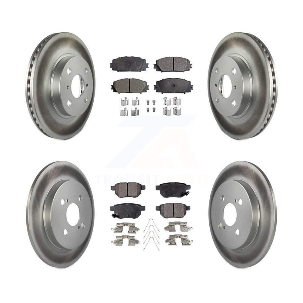 [Avant + Arrière] Kit de disque (revêtu) et plaquette (semi-métallique) de frein pour 2012-2013 Toyota Yaris L LE KGF-100961