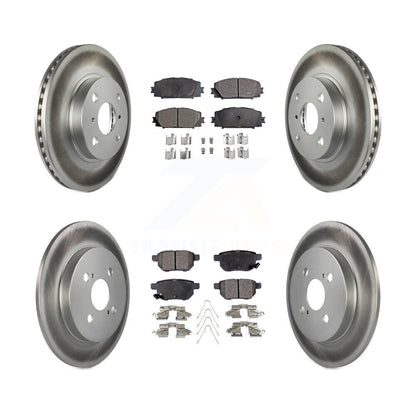 [Avant + Arrière] Kit de disque (revêtu) et plaquette (semi-métallique) de frein pour 2012-2013 Toyota Yaris L LE KGF-100961