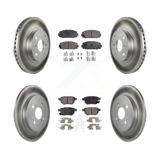 [Avant + Arrière] Kit de disque (revêtu) et plaquette (semi-métallique) de frein pour 2012-2013 Toyota Yaris L LE KGF-100961
