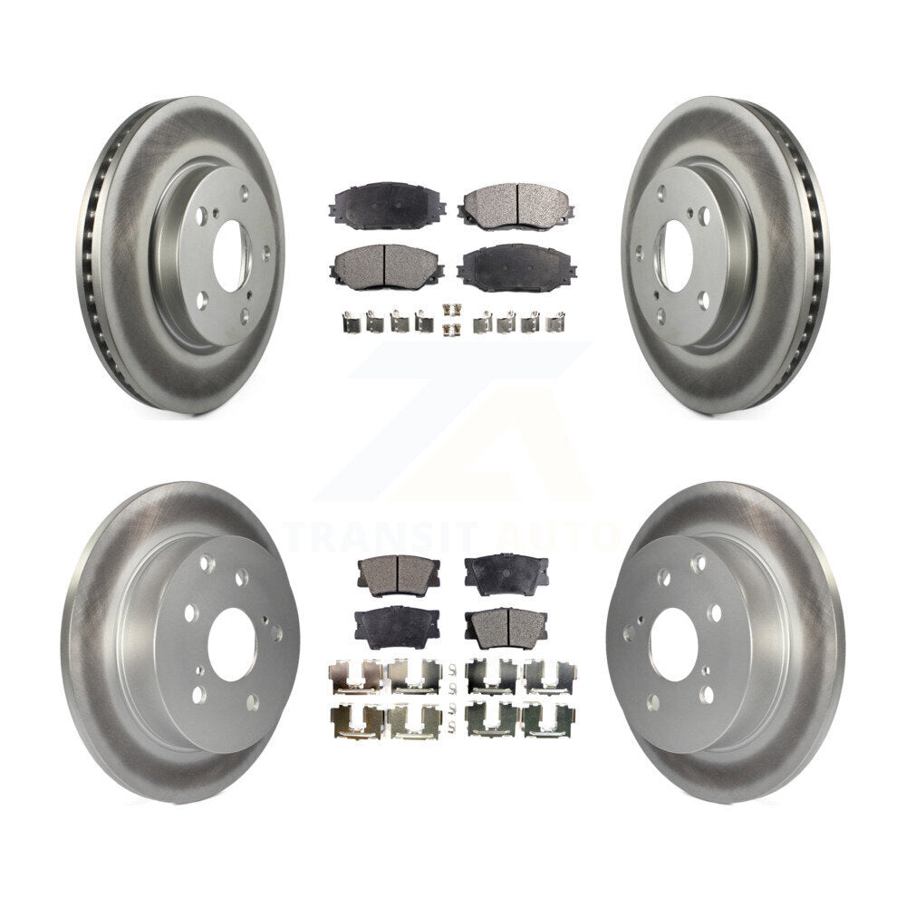 [Avant + Arrière] Kit de disque (revêtu) et plaquette (semi-métallique) de frein pour Toyota RAV4 Lexus HS250h KGF-100962