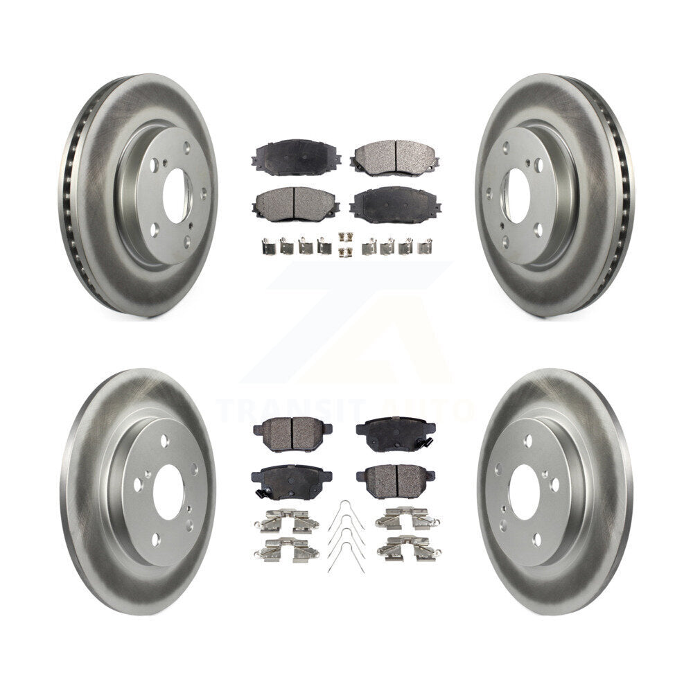 [Avant + Arrière] Kit de disque (revêtu) et plaquette (semi-métallique) de frein pour 2008-2015 Scion xB KGF-100963