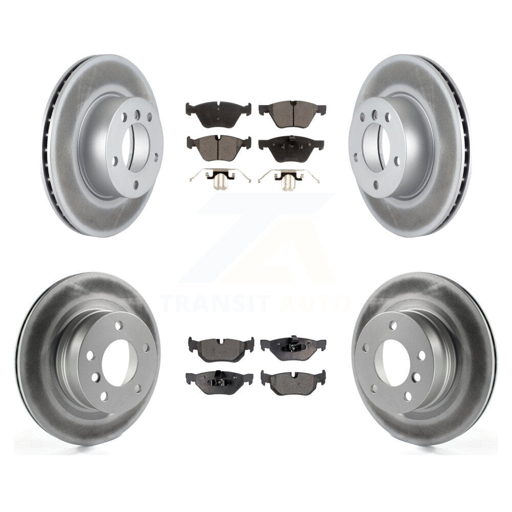 [Avant + Arrière] Kit de disque (revêtu) et plaquette (semi-métallique) de frein pour 2008-2013 BMW 128i KGF-100966