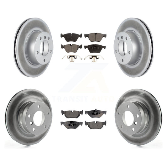 [Avant + Arrière] Kit de disque (revêtu) et plaquette (semi-métallique) de frein pour 2008-2013 BMW 128i KGF-100966