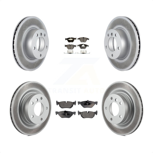 [Avant + Arrière] Kit de disque (revêtu) et plaquette (semi-métallique) de frein pour 2007 BMW 323i avec 312mm Diameter Rotor KGF-100968 par Transit Auto