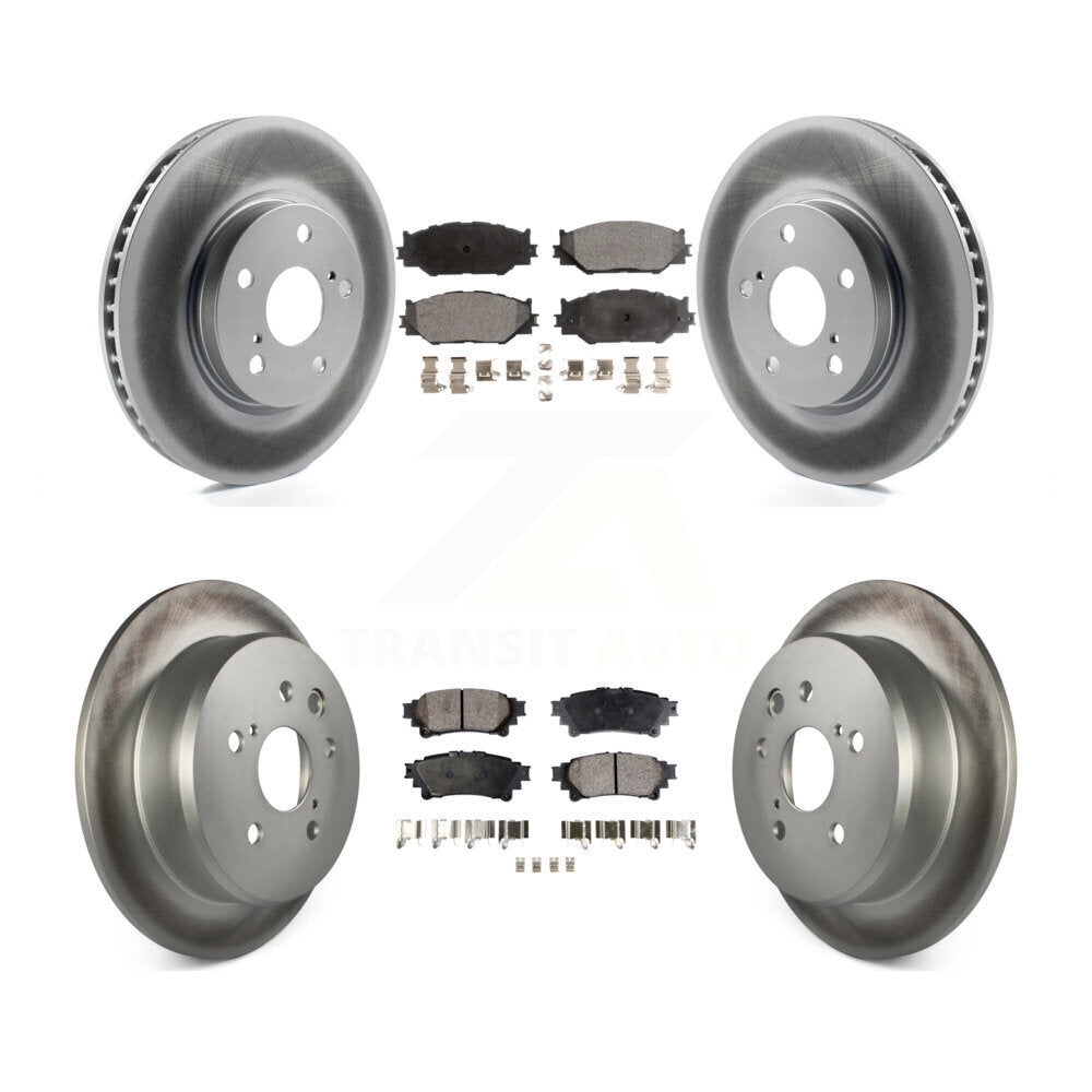 [Avant + Arrière] Kit de disque (revêtu) et plaquette (semi-métallique) de frein pour 2014-2015 Lexus IS250 Base avec RWD avec F Sport Package KGF-100969