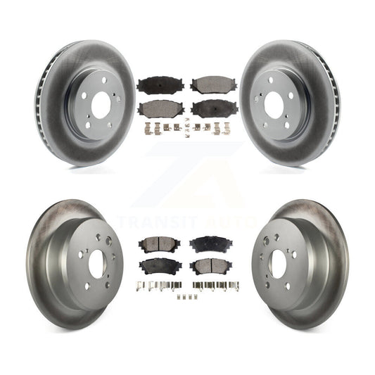 [Avant + Arrière] Kit de disque (revêtu) et plaquette (semi-métallique) de frein pour 2014-2015 Lexus IS250 Base avec RWD avec F Sport Package KGF-100969