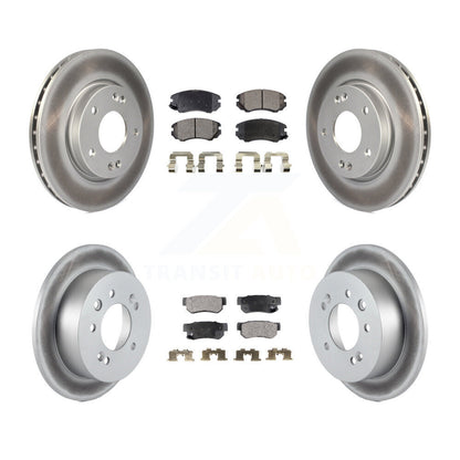 [Avant + Arrière] Kit de disque (revêtu) et plaquette (semi-métallique) de frein pour Hyundai Elantra KGF-100971