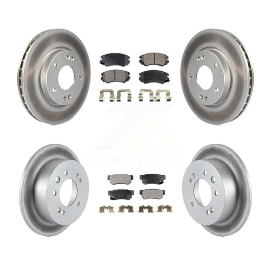 [Avant + Arrière] Kit de disque (revêtu) et plaquette (semi-métallique) de frein pour Hyundai Elantra KGF-100971
