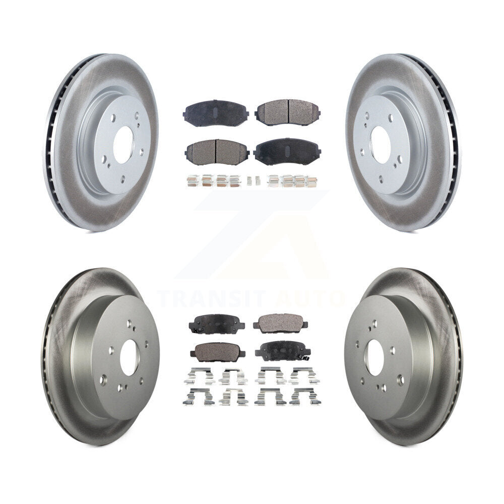 [Avant + Arrière] Kit de disque (revêtu) et plaquette (semi-métallique) de frein pour 2009-2013 Suzuki Grand Vitara KGF-100972