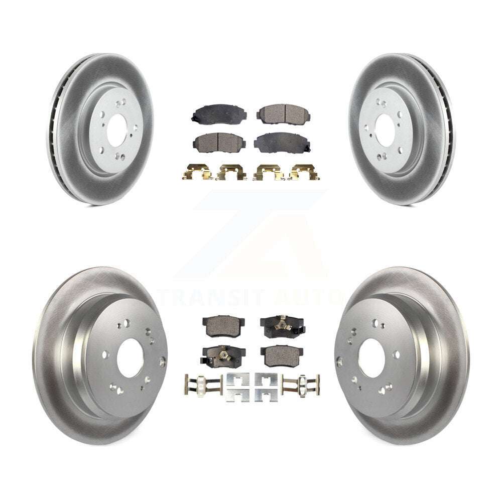 [Avant + Arrière] Kit de disque (revêtu) et plaquette (semi-métallique) de frein pour Honda CR-V Acura RDX KGF-100973