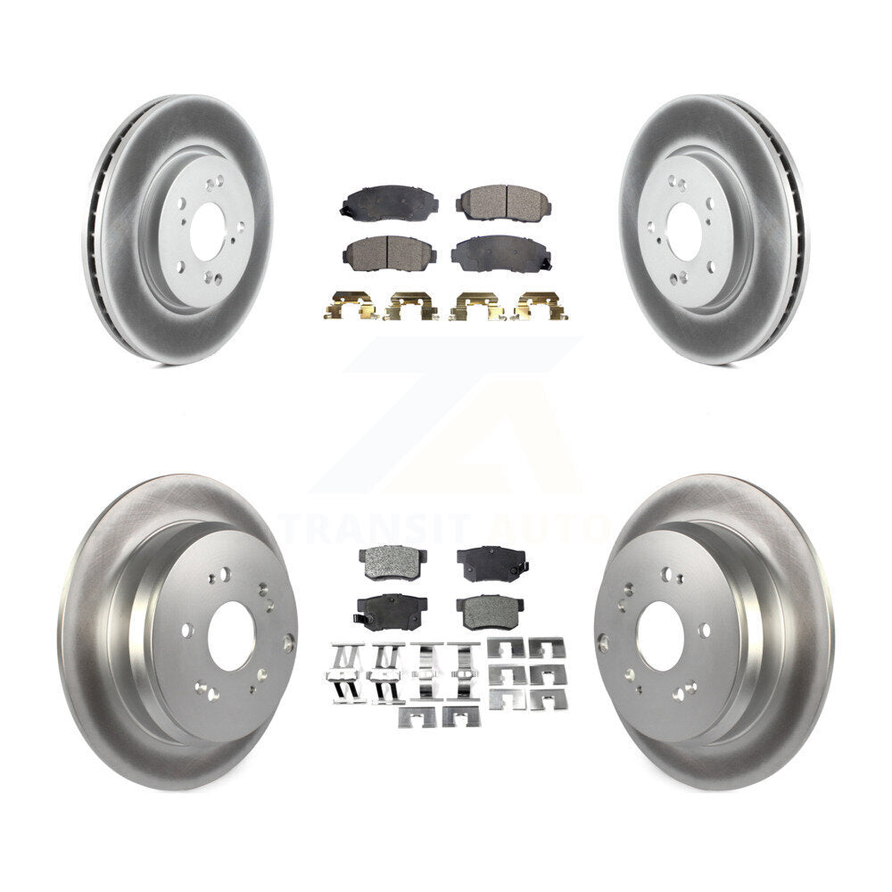 [Avant + Arrière] Kit de disque (revêtu) et plaquette (semi-métallique) de frein pour Acura RDX KGF-100974