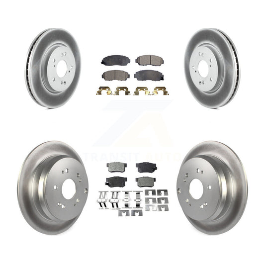 [Avant + Arrière] Kit de disque (revêtu) et plaquette (semi-métallique) de frein pour Acura RDX KGF-100974
