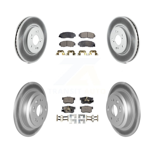 [Avant + Arrière] Kit de disque (revêtu) et plaquette (semi-métallique) de frein pour Honda Accord Crosstour KGF-100975