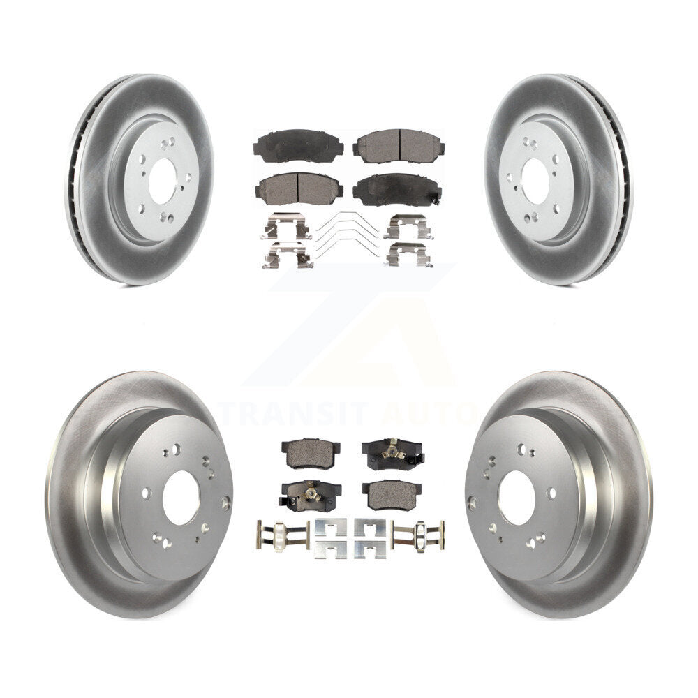 [Avant + Arrière] Kit de disque (revêtu) et plaquette (semi-métallique) de frein pour 2012-2016 Honda CR-V AWD KGF-100976