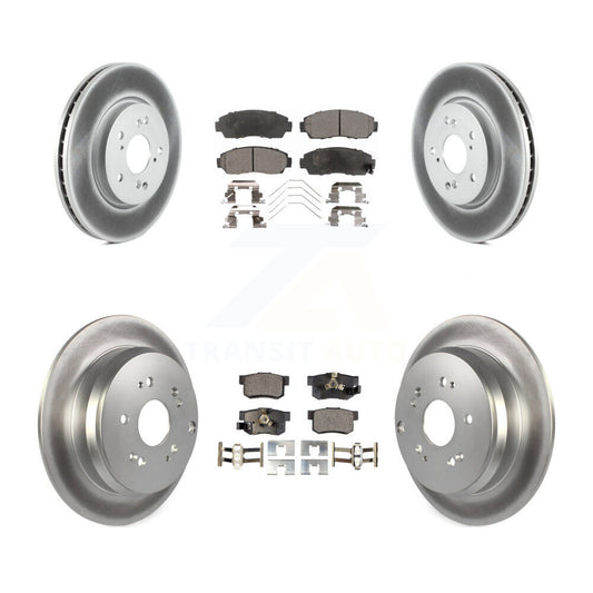[Avant + Arrière] Kit de disque (revêtu) et plaquette (semi-métallique) de frein pour 2012-2016 Honda CR-V AWD KGF-100976