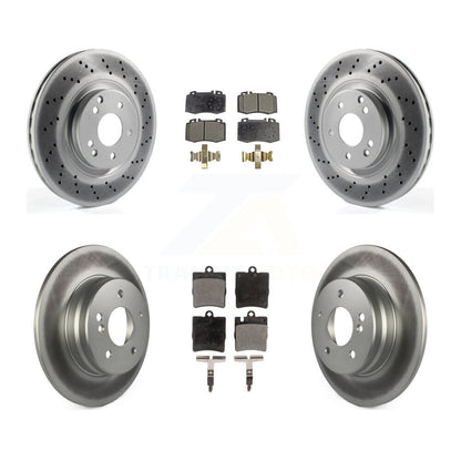 [Avant + Arrière] Kit de disque (revêtu) et plaquette (semi-métallique) de frein pour Mercedes-Benz C230 C320 SLK350 KGF-100979