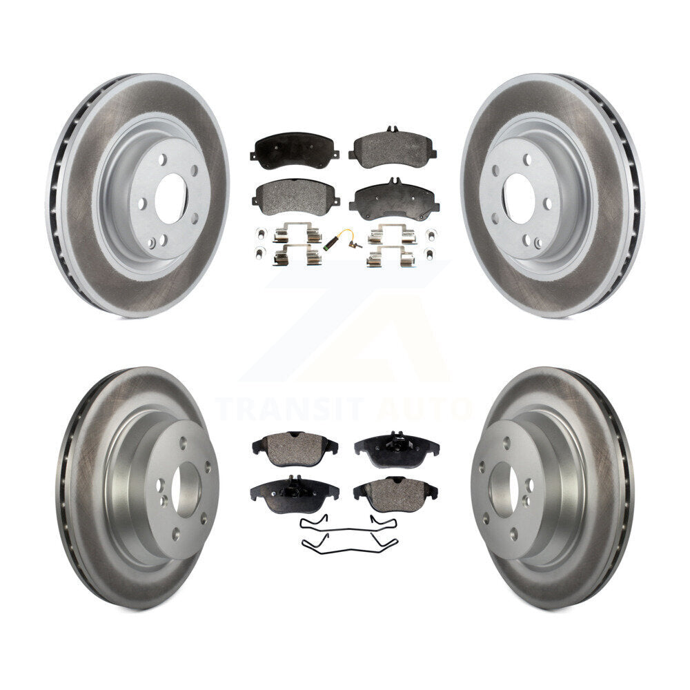 [Avant + Arrière] Kit de disque (revêtu) et plaquette (semi-métallique) de frein pour Mercedes-Benz GLK350 GLK250 KGF-100986
