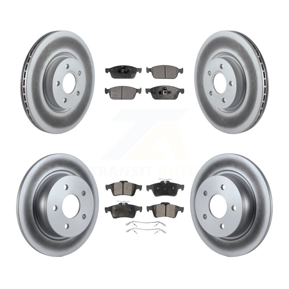 [Avant + Arrière] Kit de disque (revêtu) et plaquette (semi-métallique) de frein pour Ford Escape Connect KGF-100989