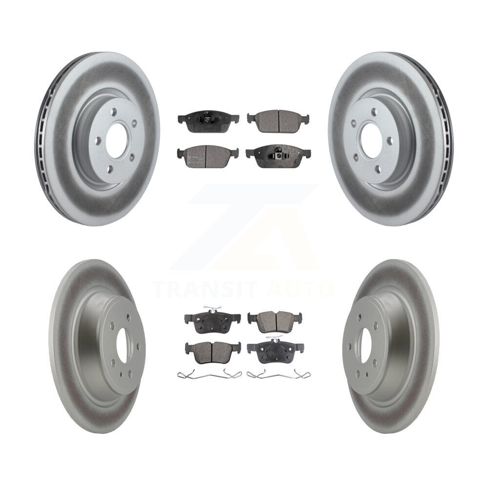 [Avant + Arrière] Kit de disque (revêtu) et plaquette (semi-métallique) de frein pour Ford Escape Lincoln MKC KGF-100990
