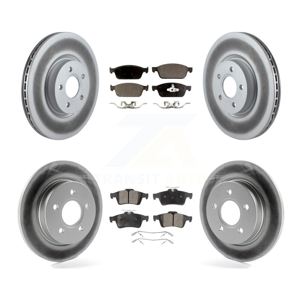 [Avant + Arrière] Kit de disque (revêtu) et plaquette (semi-métallique) de frein pour Ford Focus ST KGF-100991