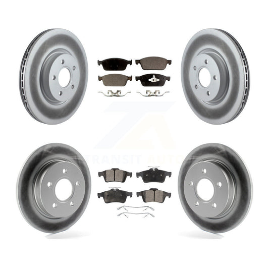 [Avant + Arrière] Kit de disque (revêtu) et plaquette (semi-métallique) de frein pour Ford Focus ST KGF-100991