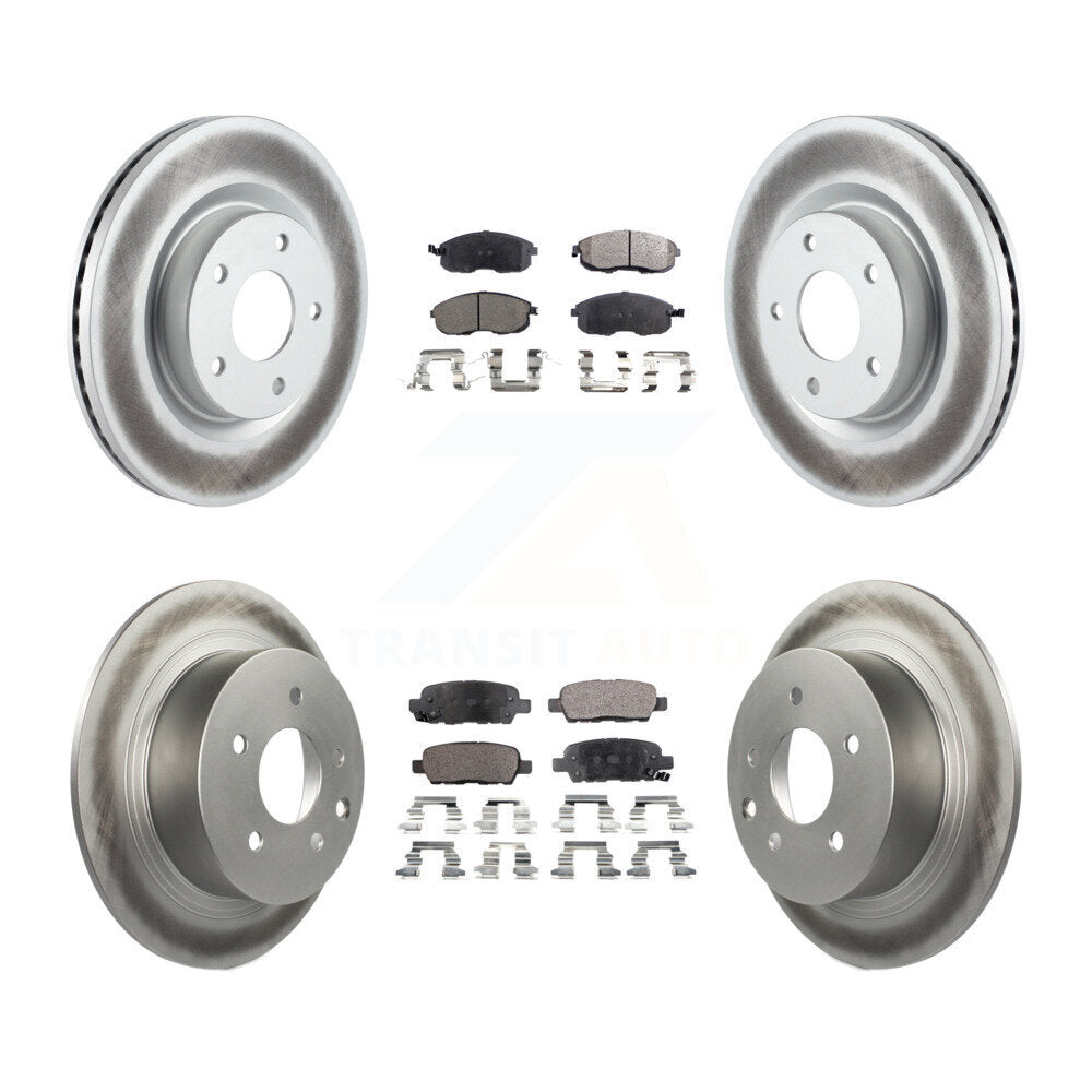[Avant + Arrière] Kit de disque (revêtu) et plaquette (semi-métallique) de frein pour Nissan Altima KGF-100992
