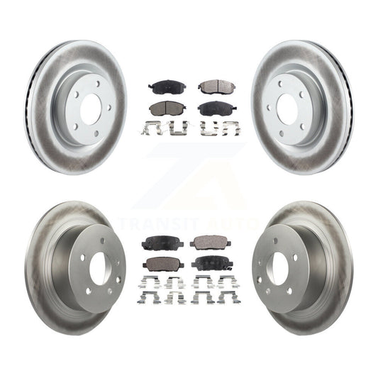 [Avant + Arrière] Kit de disque (revêtu) et plaquette (semi-métallique) de frein pour Nissan Altima KGF-100992