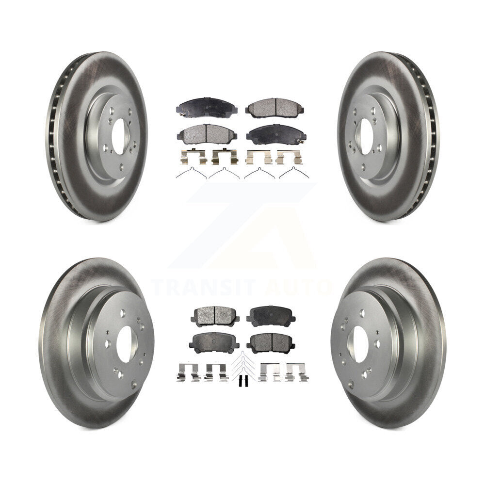 [Avant + Arrière] Kit de disque (revêtu) et plaquette (semi-métallique) de frein pour Honda Pilot Acura MDX ZDX KGF-100993