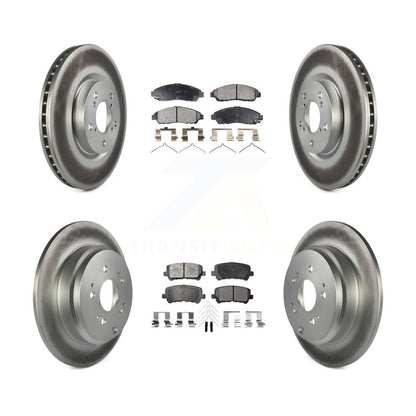 [Avant + Arrière] Kit de disque (revêtu) et plaquette (semi-métallique) de frein pour Honda Pilot Acura MDX ZDX KGF-100993
