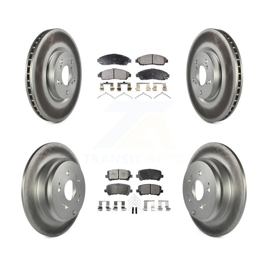 [Avant + Arrière] Kit de disque (revêtu) et plaquette (semi-métallique) de frein pour Honda Pilot Acura MDX ZDX KGF-100993