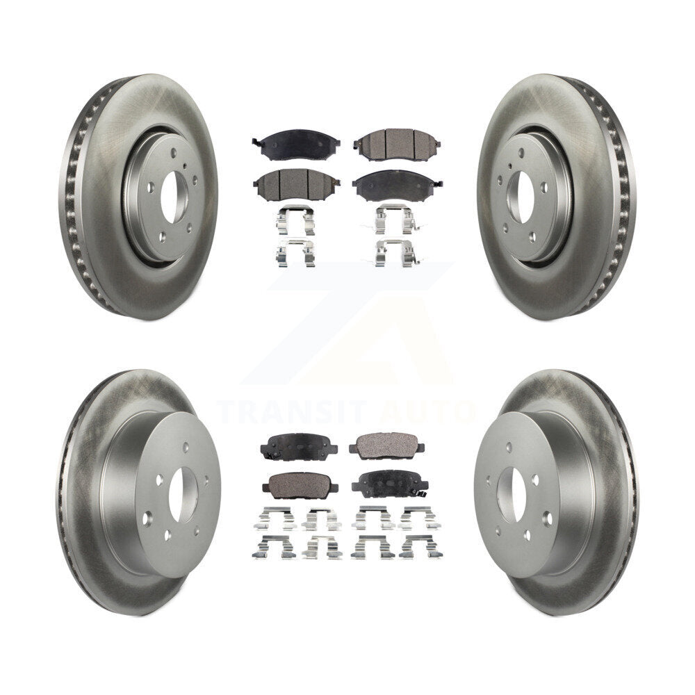 [Avant + Arrière] Kit de disque (revêtu) et plaquette (semi-métallique) de frein pour Infiniti FX35 FX37 QX70 FX45 INFINITI KGF-100994
