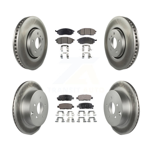 [Avant + Arrière] Kit de disque (revêtu) et plaquette (semi-métallique) de frein pour Infiniti FX35 FX37 QX70 FX45 INFINITI KGF-100994