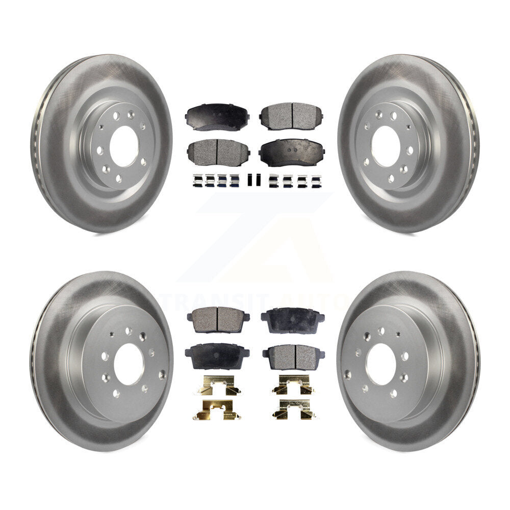 [Avant + Arrière] Kit de disque (revêtu) et plaquette (semi-métallique) de frein pour 2007-2015 Mazda CX-9 KGF-100995