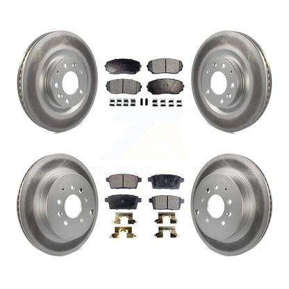 [Avant + Arrière] Kit de disque (revêtu) et plaquette (semi-métallique) de frein pour 2007-2015 Mazda CX-9 KGF-100995