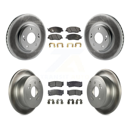 [Avant + Arrière] Kit de disque (revêtu) et plaquette (semi-métallique) de frein pour 2007-2009 Hyundai Santa Fe KGF-101001