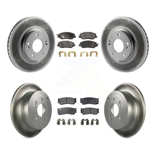 [Avant + Arrière] Kit de disque (revêtu) et plaquette (semi-métallique) de frein pour 2007-2009 Hyundai Santa Fe KGF-101001