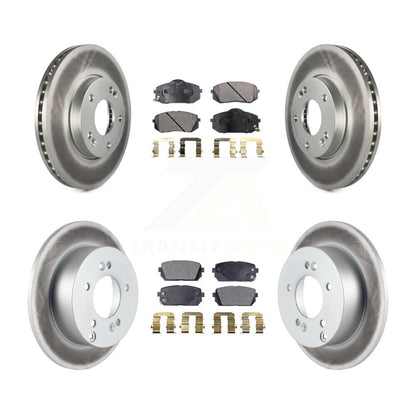 [Avant + Arrière] Kit de disque (revêtu) et plaquette (semi-métallique) de frein pour 2007-2009 Kia Rondo KGF-101002