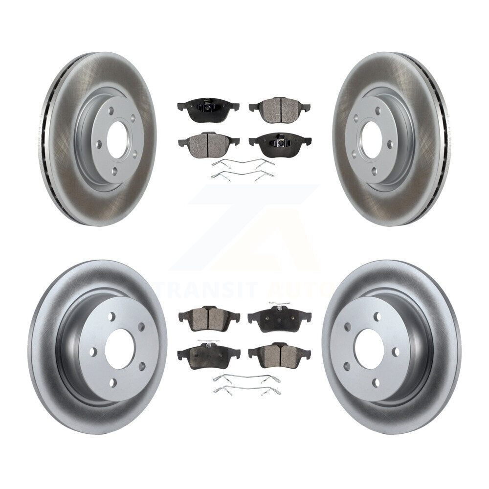 [Avant + Arrière] Kit de disque (revêtu) et plaquette (semi-métallique) de frein pour Ford Escape C-Max KGF-101003
