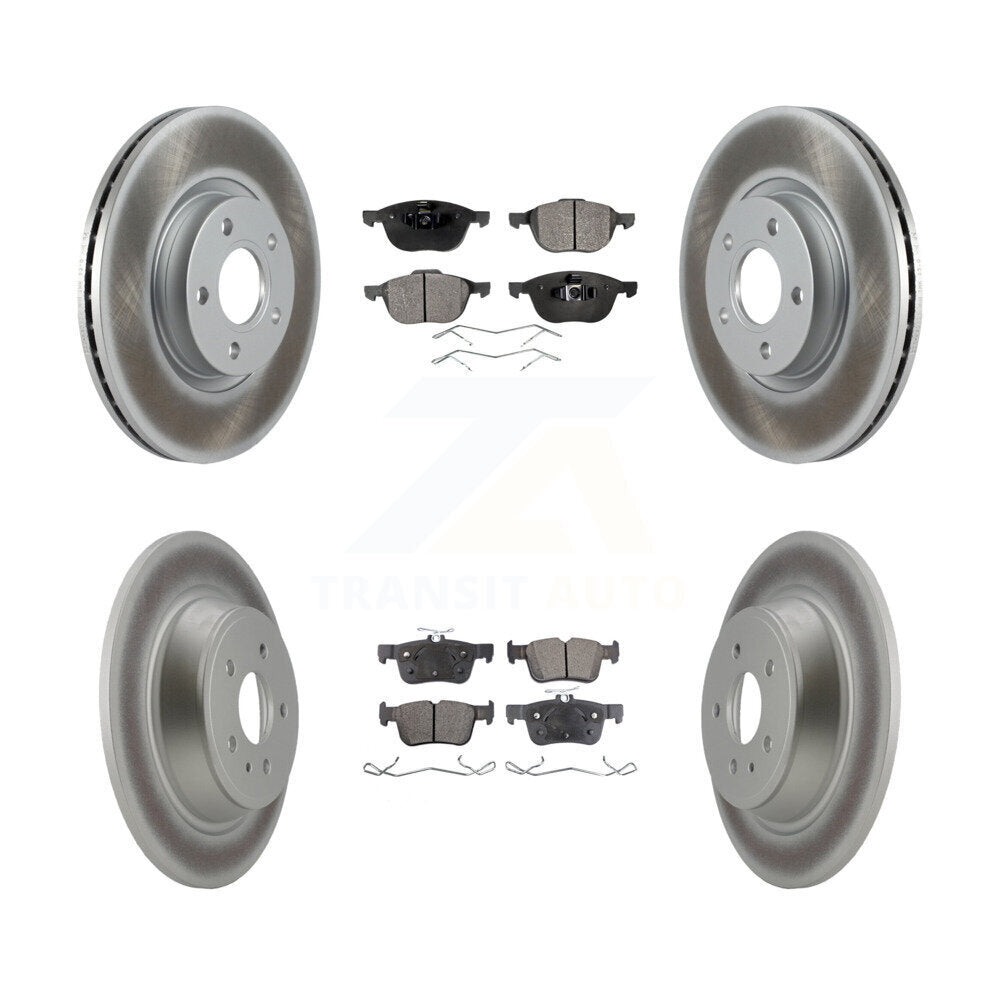 [Avant + Arrière] Kit de disque (revêtu) et plaquette (semi-métallique) de frein pour Ford Escape KGF-101004