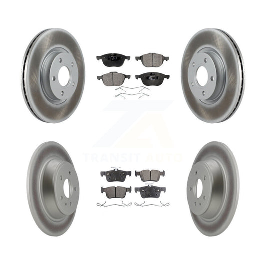 [Avant + Arrière] Kit de disque (revêtu) et plaquette (semi-métallique) de frein pour Ford Escape KGF-101004