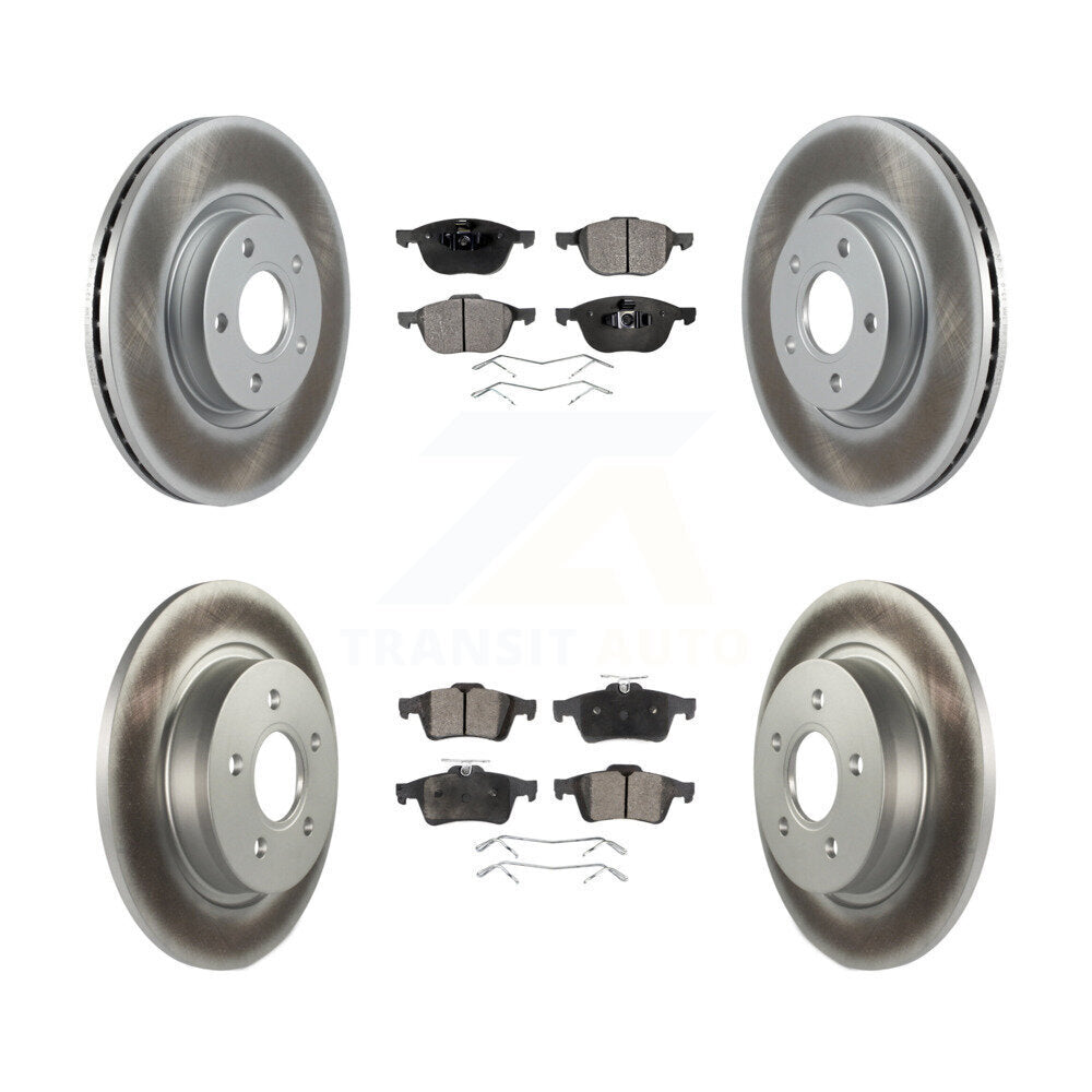 [Avant + Arrière] Kit de disque (revêtu) et plaquette (semi-métallique) de frein pour Volvo S40 C70 C30 V50 KGF-101005