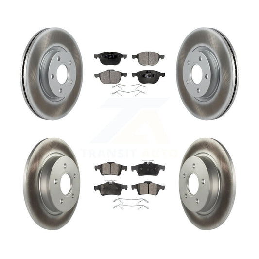 [Avant + Arrière] Kit de disque (revêtu) et plaquette (semi-métallique) de frein pour Volvo S40 C70 C30 V50 KGF-101005