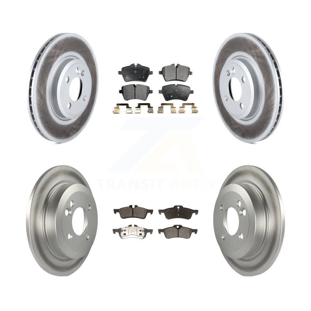 [Avant + Arrière] Kit de disque (revêtu) et plaquette (semi-métallique) de frein pour 2002-2005 Mini Cooper avec 294mm Diameter Rotor KGF-101006