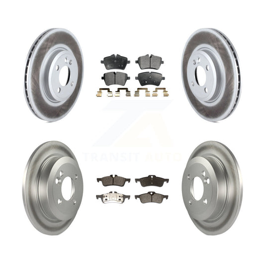 [Avant + Arrière] Kit de disque (revêtu) et plaquette (semi-métallique) de frein pour 2002-2005 Mini Cooper avec 294mm Diameter Rotor KGF-101006