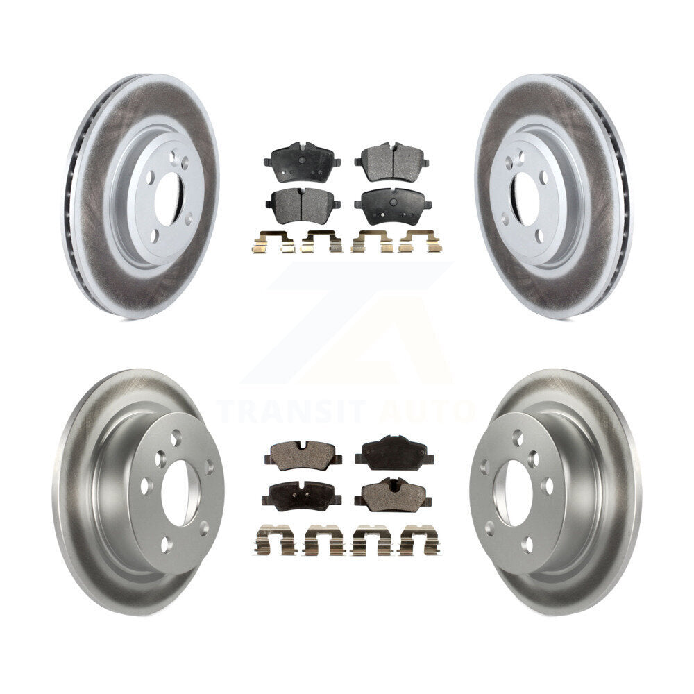 [Avant + Arrière] Kit de disque (revêtu) et plaquette (semi-métallique) de frein pour 2015 Mini Cooper 2.0L 1.5L avec 294mm Diameter Rotor KGF-101009